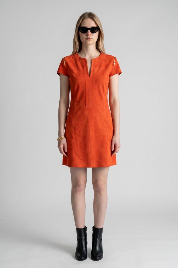 Vestido de ante corto