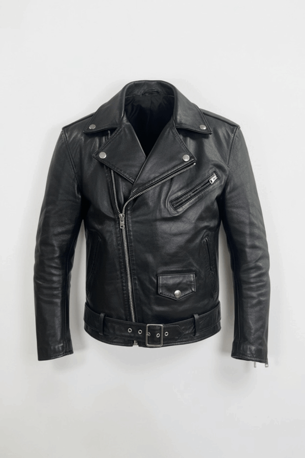 Cazadora de cuero negra