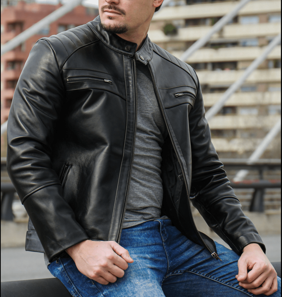 cazadora biker artesanal