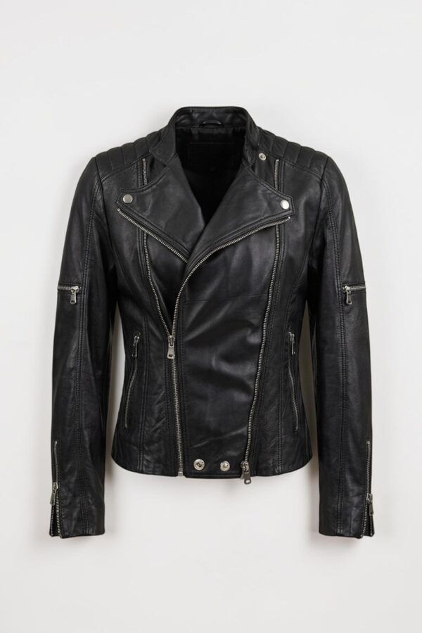 Cazadora piel entallada