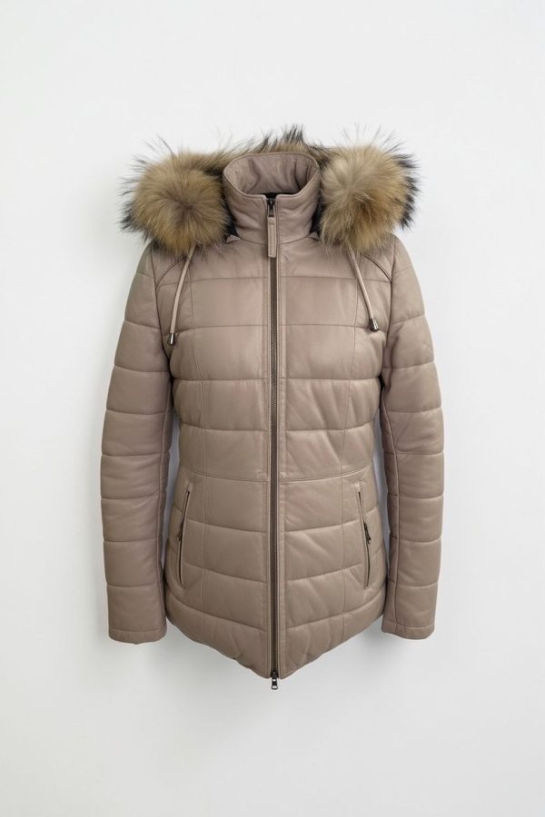 Chaqueta acolchada de piel BEAR BEAR, foto 1