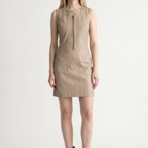 Vestido corto de cuero color beige PUCCI, foto 1