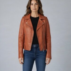 Cazadora perfecto entallada de piel