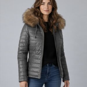 Chaqueta acolchada de piel TORONTO